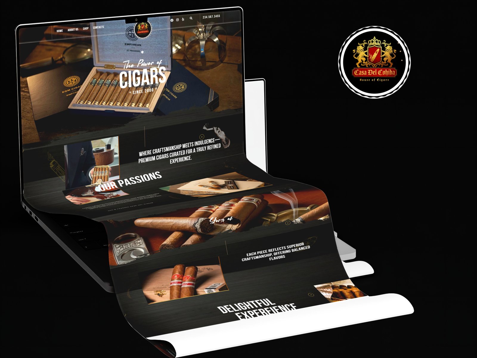 Casa Del Cohiba premium cigars website